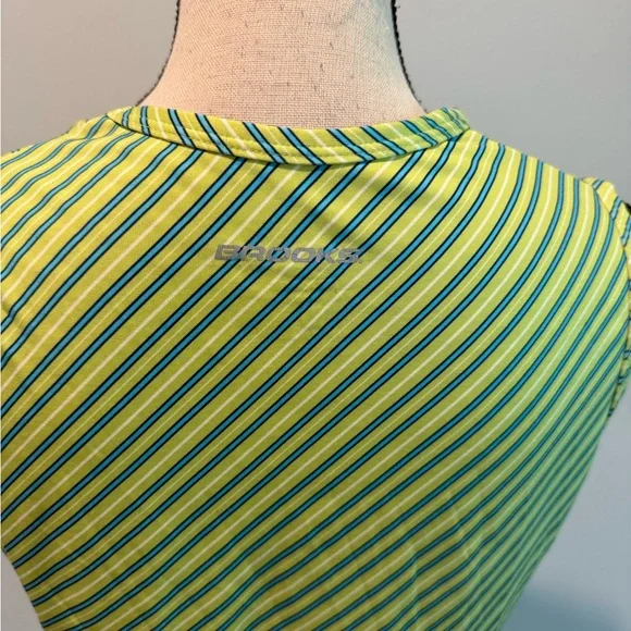 Brooks Green Stripe Running Tank Top Women’s size Medium - Picture 5 of 8